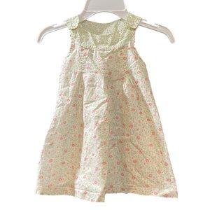 Cc.bates cotton floral dress pink green white delicate size 12 months